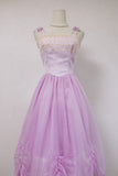 Popular Prom Dress Light Purple Spaghetti Straps Tulle Pleated Evening Dress Gala Dress Party Dress HZ0319