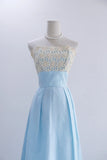 New Arrival Prom Dress Baby Bule Strapless Pleated Evening Dress Birthday Party Dress Formal Dress HZ0319