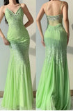 Charming Prom Dress V-neck Pleated Tulle Gala Dress Evening Dress Formal Dress HZ0319