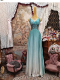 Elegant Prom Dress V-neck Backless Pleated Gala Dress Evening Dress Formal Dress HZ0319