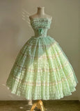Elegant Prom Dress Strapless Tiered Pleated Birthday Party Dress Evening Dress Formal Dress HZ0319