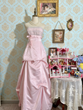 Stunning Prom Dress Light Pink Strapless Pleated Gala Dress Evening Dress Cocktail Dress HZ0319