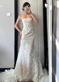 Charming Wedding Dress Spaghetti Straps Wedding Dress HZ0319