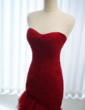 Stunning Prom Dress Sweetheart Tulle Pleated Mermaid Gala Dress Evening Dress Formal Dress HZ0319