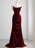 Elegant Prom Dress Strapless Pleated Gala Dress Evening Dress Formal Dress HZ0319