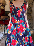 Colorful Prom Dress Crew Neck Print Gala Dress Cockatail Dress Evening Dress HZ0319