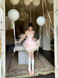 Cute Pink Sweetheart Princess Style Tiered A-Line Design Spaghetti Strap Short 18th Birthday Party Dress Homecoming Dress HZ0319