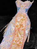 Gorgeous Sparkling Sweetheart Beaded Sequined Embroidery Design Elegant Mermaid Prom Dress Evening Dress HZ0319