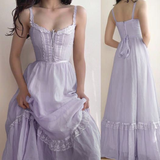 Light Lilac Straps A-Lime Chiffon Lace Long Party Dresses Senior Prom Dresses, HZ0319