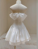 Lovely White Off Shoulder A-Line Short Party Dresses Homecoming Dresses, HZ0319