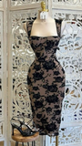 Charming Black Rose Mermaid Cocktail Dresses Sexy Party Dresses, HZ0319