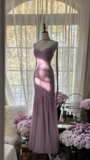 Shiny Purple Spaghetti Straps Beading Mermaid Long Party Dress Evening Gown, HZ0319