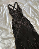 Black V Neck Sheath Beading Vinatge Long party Dress Evening Dresses, HZ0319