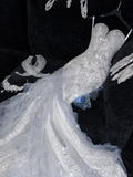 Elegant Sweetheart Lace Tulle Beaded Applique Design Gorgeous Mermaid Floor-length Wedding Dress HZ0319