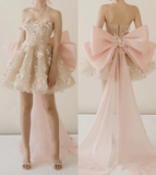 Lovely Sweetheart A-Line Floral Appliques Short Party Dresses Birthday Outfits, HZ0319