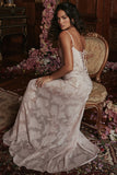 Vintage Floral Jacquard Spaghetti Strap Design Prom Dress Evening Dress HZ0319